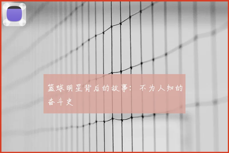 篮球明星背后的故事：不为人知的奋斗史